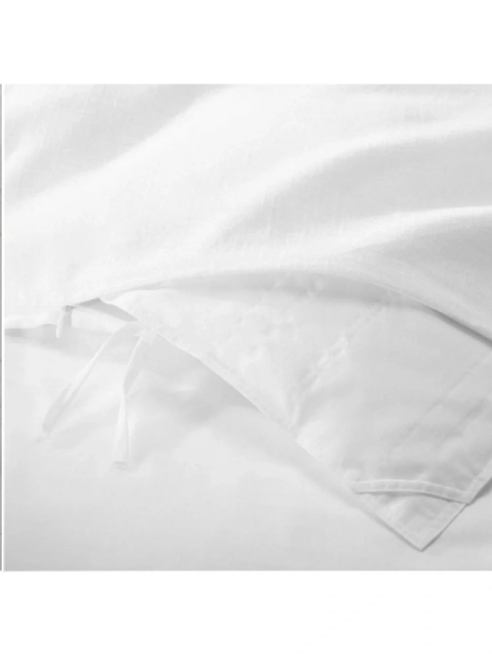NWT Full/Queen Heavyweight Linen Blend Duvet Cover & Sham Set White - Casaluna